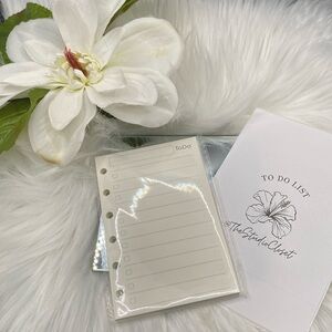 New! PM SIZE AGENDA REFILL PAGES, TO DO LIST Pack of 40-50 sheets, 6 holes